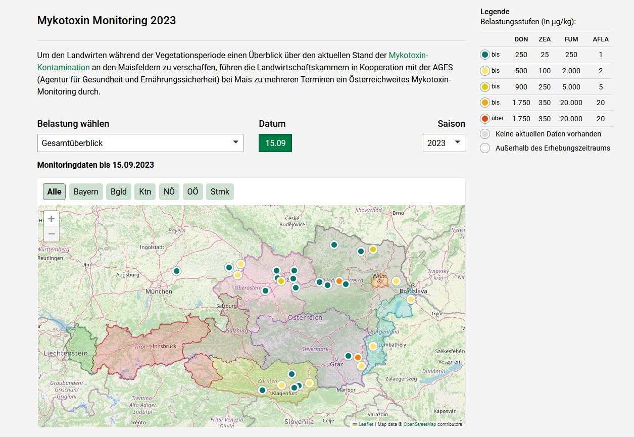 Mykotoxin-Monitoring © warndienst.at Mykotoxin-Monitoring © warndienst.at