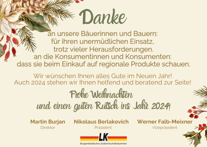 Frohe Weihnachten MBL2023.png © LK Burgenland