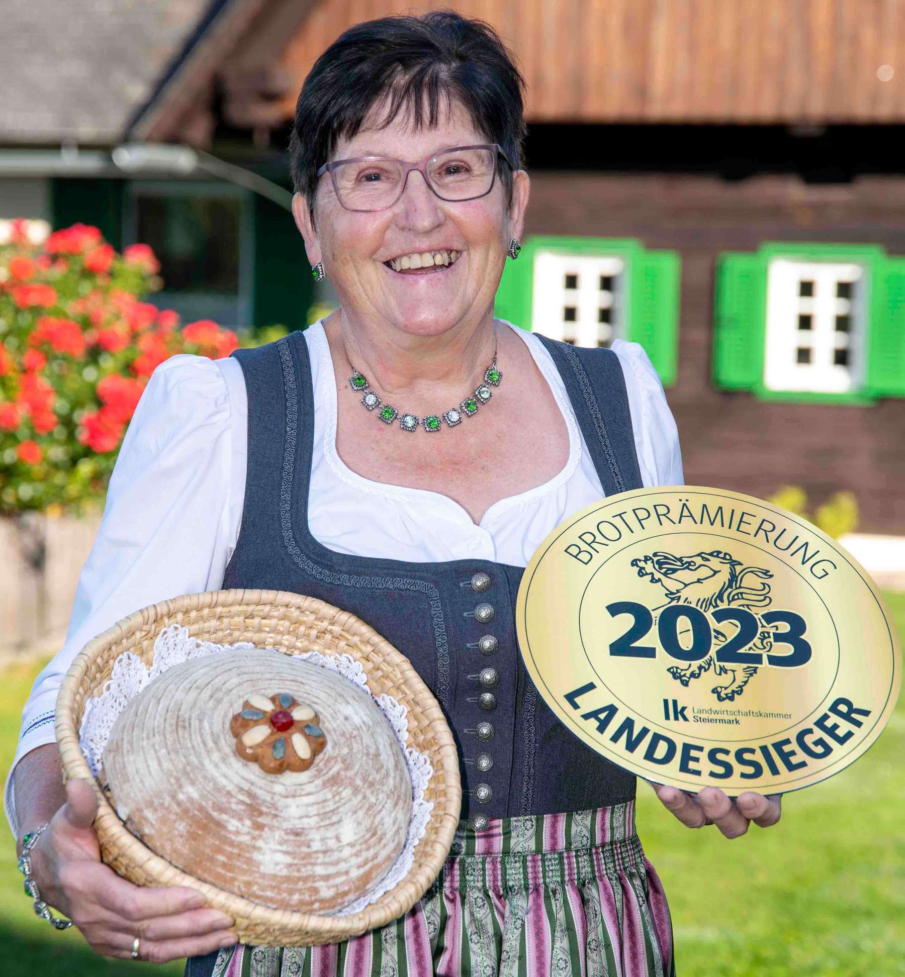 Die strahlende Landessiegerin Margarethe Loibner aus Eibiswald.