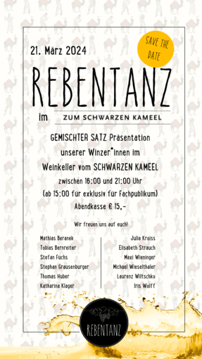 Einladung REBENTANZ im Schwarzen Kameel.png © Rebentanz