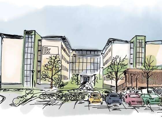 LK Gebäude neu mit Zubau_Scribble_färbig 2©Eva Kail.jpg © Eva Kail/LK Niederösterreich