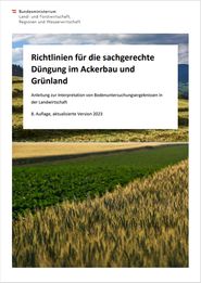 Cover_Richtlinien für die sachgerechte Düngung_8. Auflage_akt Version 2023.jpg © BML Cover_Richtlinien für die sachgerechte Düngung_8. Auflage_akt Version 2023.jpg © BML