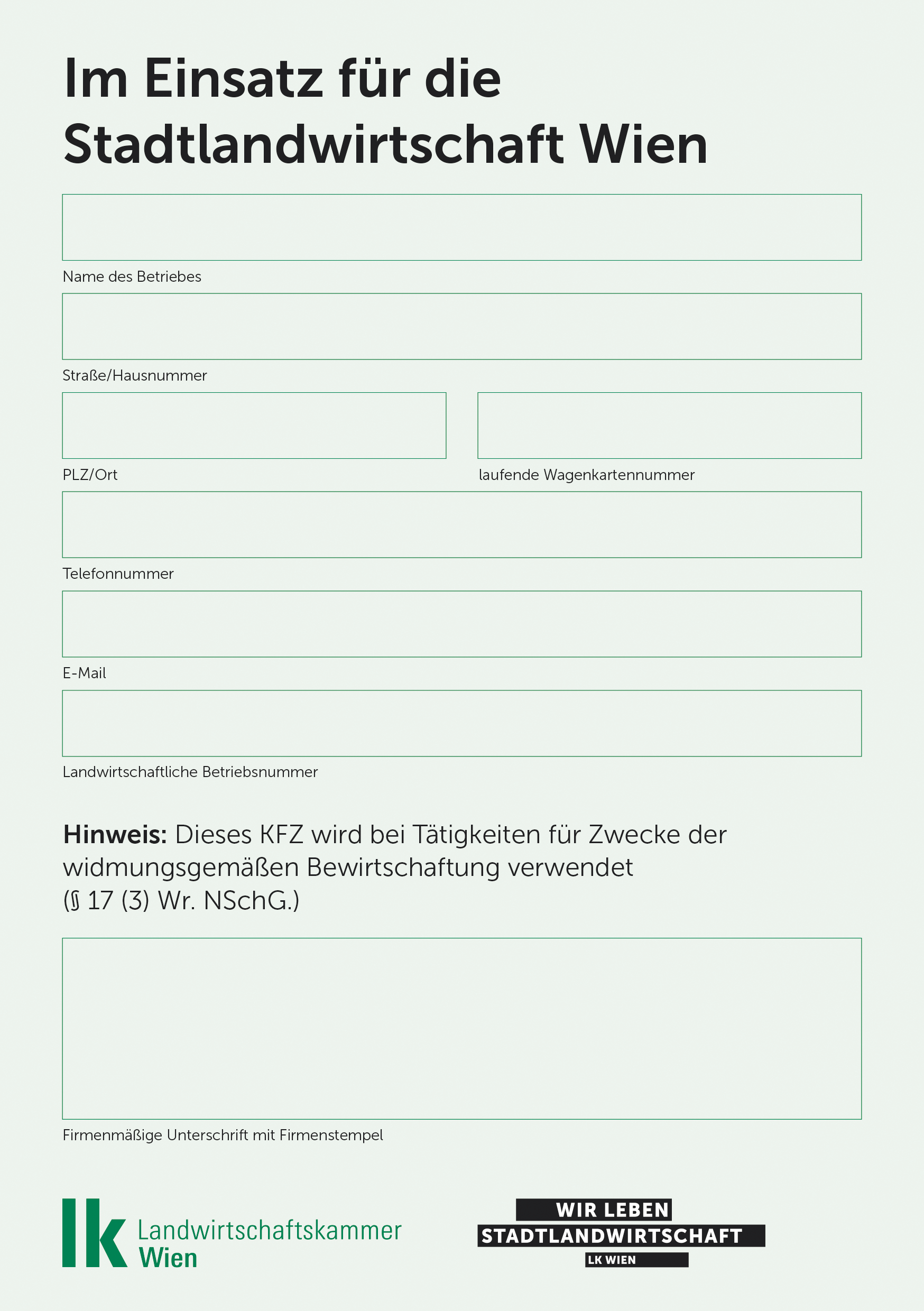 Wagenkarte.png © LK Wien Wagenkarte.png © LK Wien