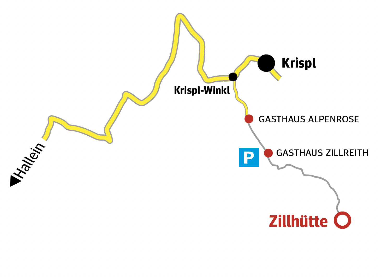 Wegverlauf Zillhütte.png © Obenrgruber Wegverlauf Zillhütte.png © Obenrgruber
