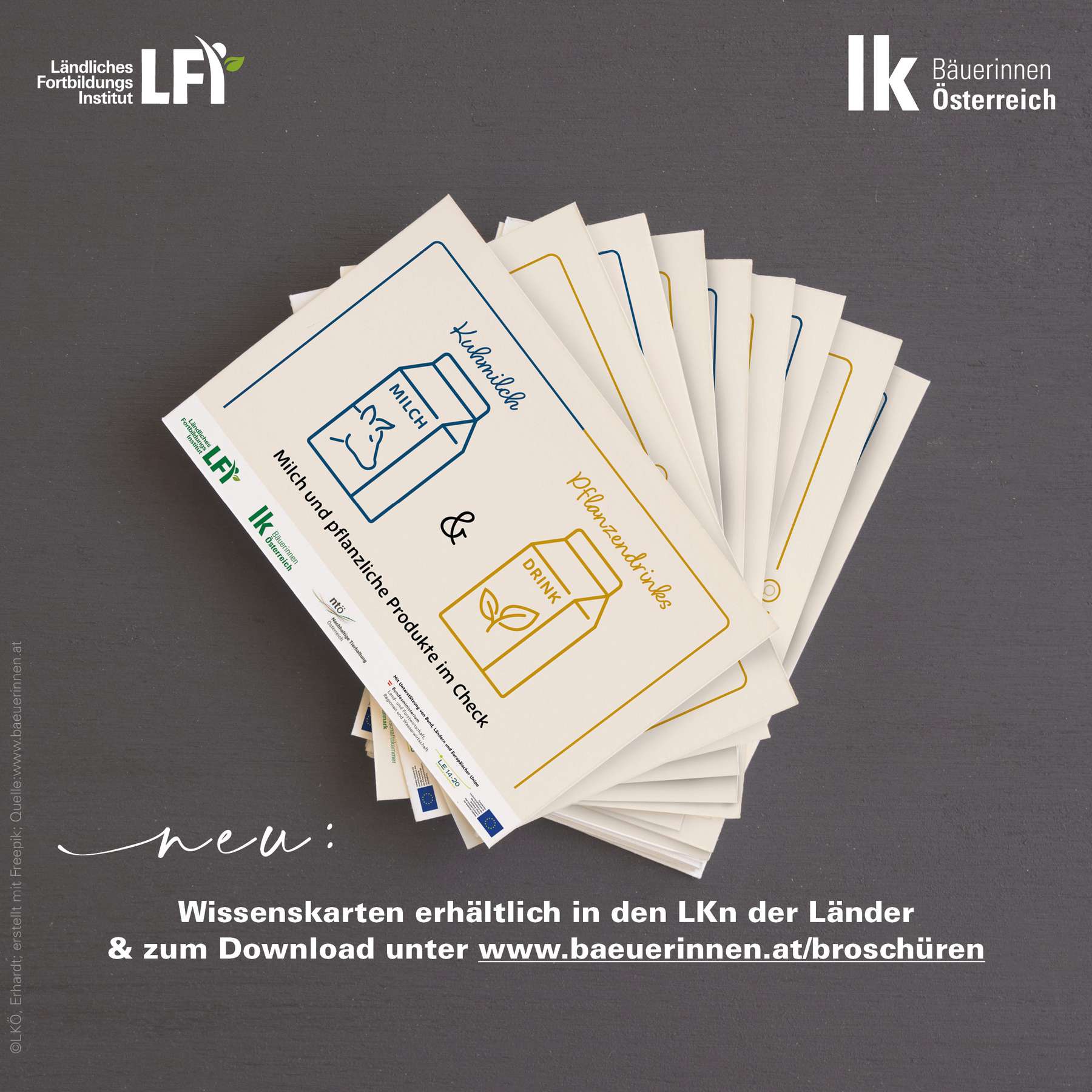 Sharepic Faktenqueck Kuhmilch - Pflanzendrinks.jpg © Erhardt/LKÖ, erstellt mit Freepik; Quelle. www.baeuerinnen.at Sharepic Faktenqueck Kuhmilch - Pflanzendrinks.jpg © Erhardt/LKÖ, erstellt mit Freepik; Quelle. www.baeuerinnen.at