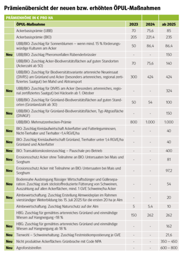 Änderungen im GAP-Strategieplan ab 2025.png © Archiv Änderungen im GAP-Strategieplan ab 2025.png © Archiv