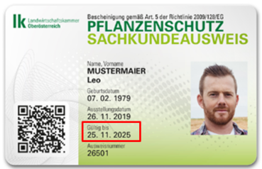 LK OÖ_Pflanzenschutz-Sachkundeausweis_Ablaufdatum beachten!.png © LK OÖ