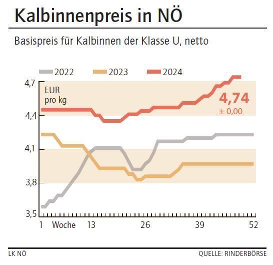 Grafik Kalbinnenpreis 49_2024.jpg © LK NÖ Grafik Kalbinnenpreis 49_2024.jpg © LK NÖ
