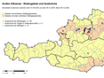 Aviäre Influenza - Risikogebiet und Ausbrüche © AGES