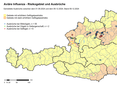 Aviäre Influenza - Risikogebiet und Ausbrüche © AGES