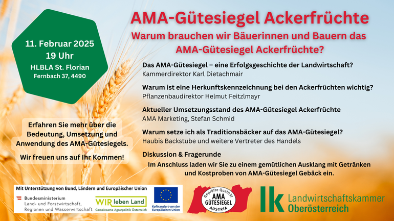 AMA-Gütesiegel Ackerfrüchte, 11.2.2025.png © Agrarmarkt Austria