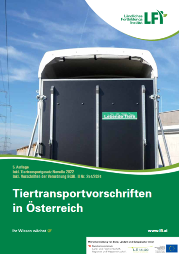 Cover Broschüre Tiertransportvorschriften in Österreich 2025.png © LFI Cover Broschüre Tiertransportvorschriften in Österreich 2025.png © LFI