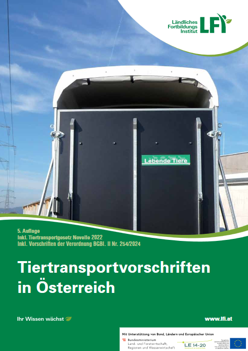 Cover Broschüre Tiertransportvorschriften in Österreich 2025.png © LFI