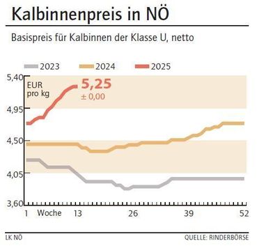 Grafik Kalbinnenpreis 13_2025.jpg © LK NÖ Grafik Kalbinnenpreis 13_2025.jpg © LK NÖ
