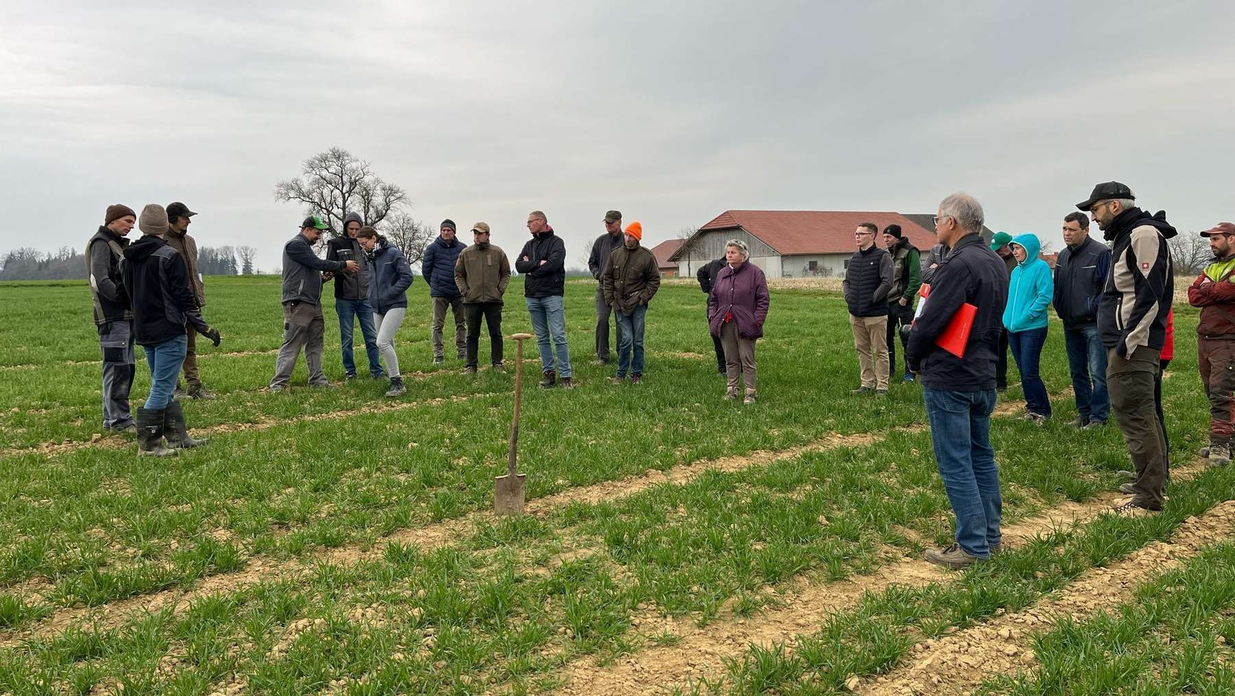 Feldbegehung in Allhaming, 28. März 2025