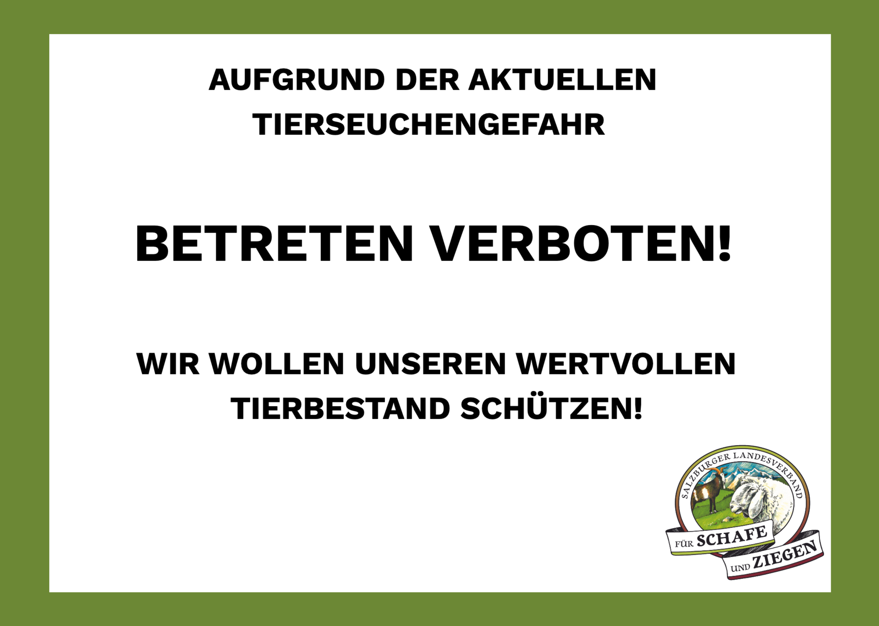 Betreten Verboten_Schafe und Ziegen.png © Archiv