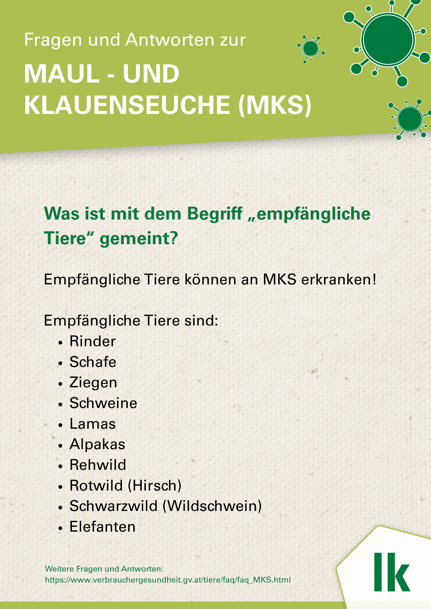 1_Empfängliche Tiere.png © LK Niederösterreich 1_Empfängliche Tiere.png © LK Niederösterreich