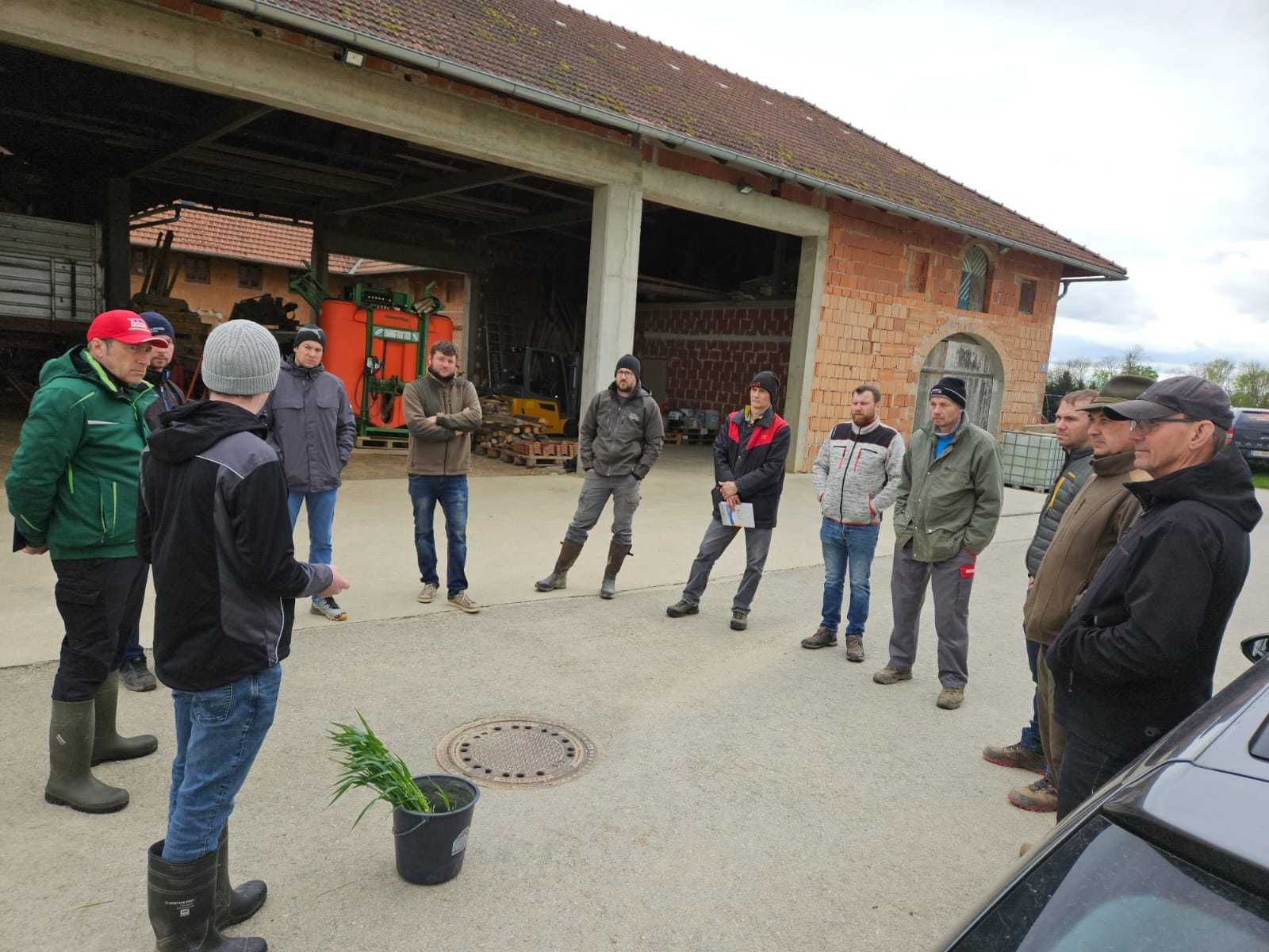Eindrücke von der Feldbegehung zu Wintergetreide, Raps, Soja und Mais mit Jakob Angerer und Benedikt Ecker in Sierning am Betrieb von Wasserbauer Georg Bramberger. © BWSB Eindrücke von der Feldbegehung zu Wintergetreide, Raps, Soja und Mais mit Jakob Angerer und Benedikt Ecker in Sierning am Betrieb von Wasserbauer Georg Bramberger. © BWSB