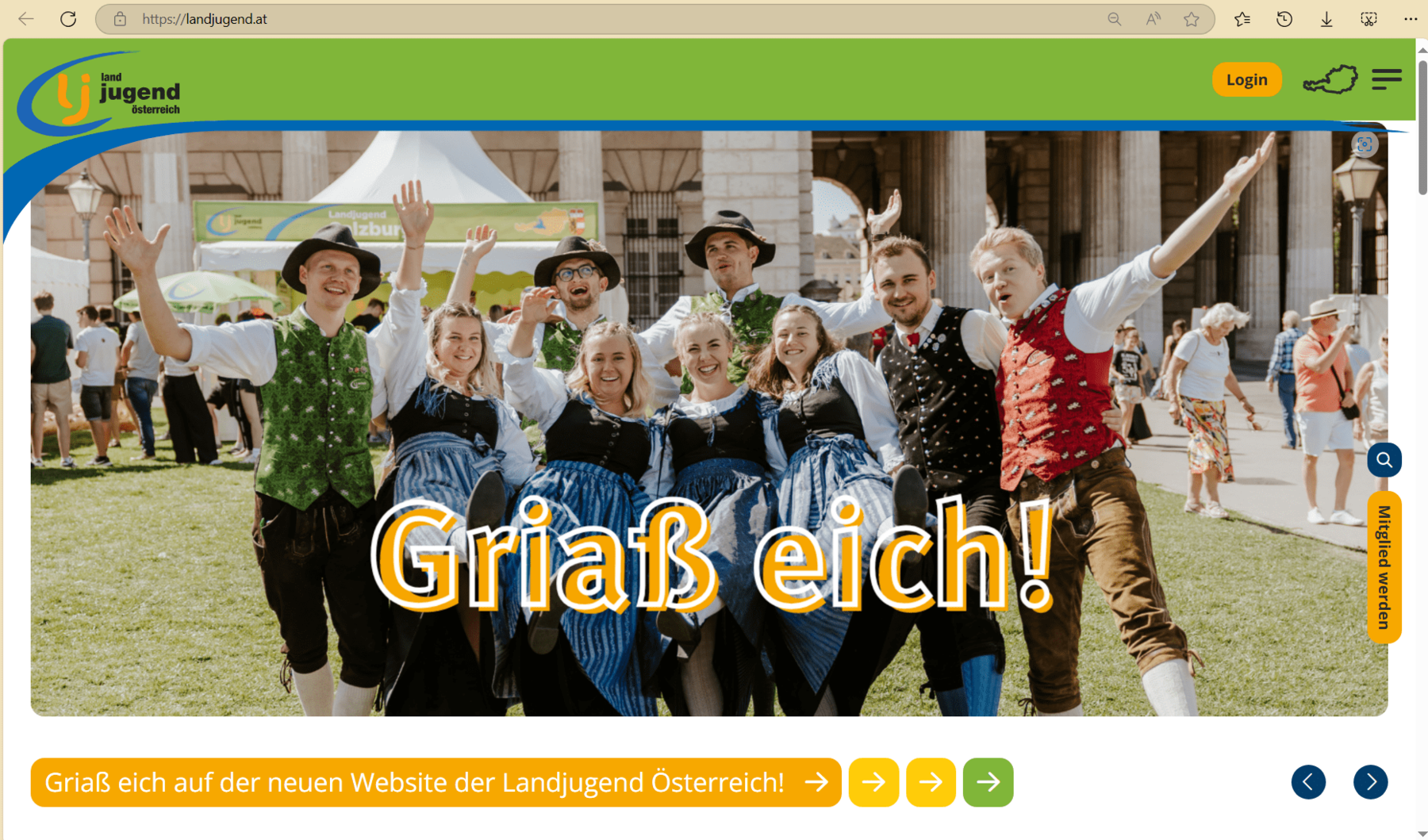 Neue Website Landjugend.at in der Desktopansicht.png © Julian Artner