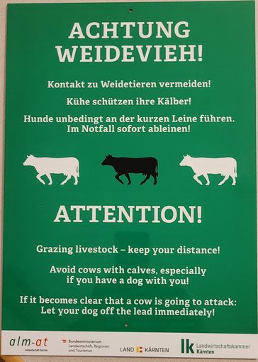 Achtung Weidevieh.jpg © LK Kärnten