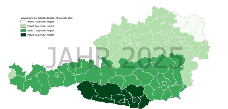 Mahdzeitpunkt-Vorverlegungskarte 2025.png © ÖKL