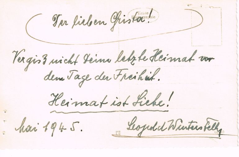 Leopold Wintersteller Postcard 1945 - Reverse Inscription.jpg © Privat