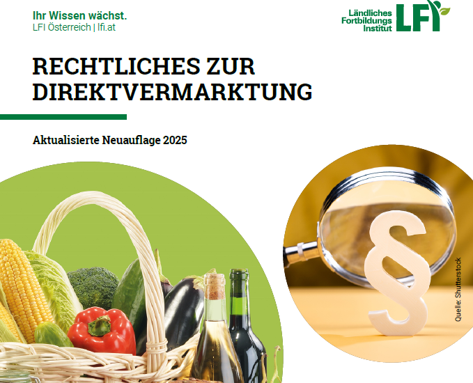 Broschüre Rechtliches zur Direktvermarktung © LFI