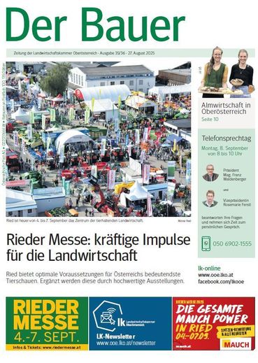 Titelseite Der Bauer KW 35_36.jpg © LK OÖ