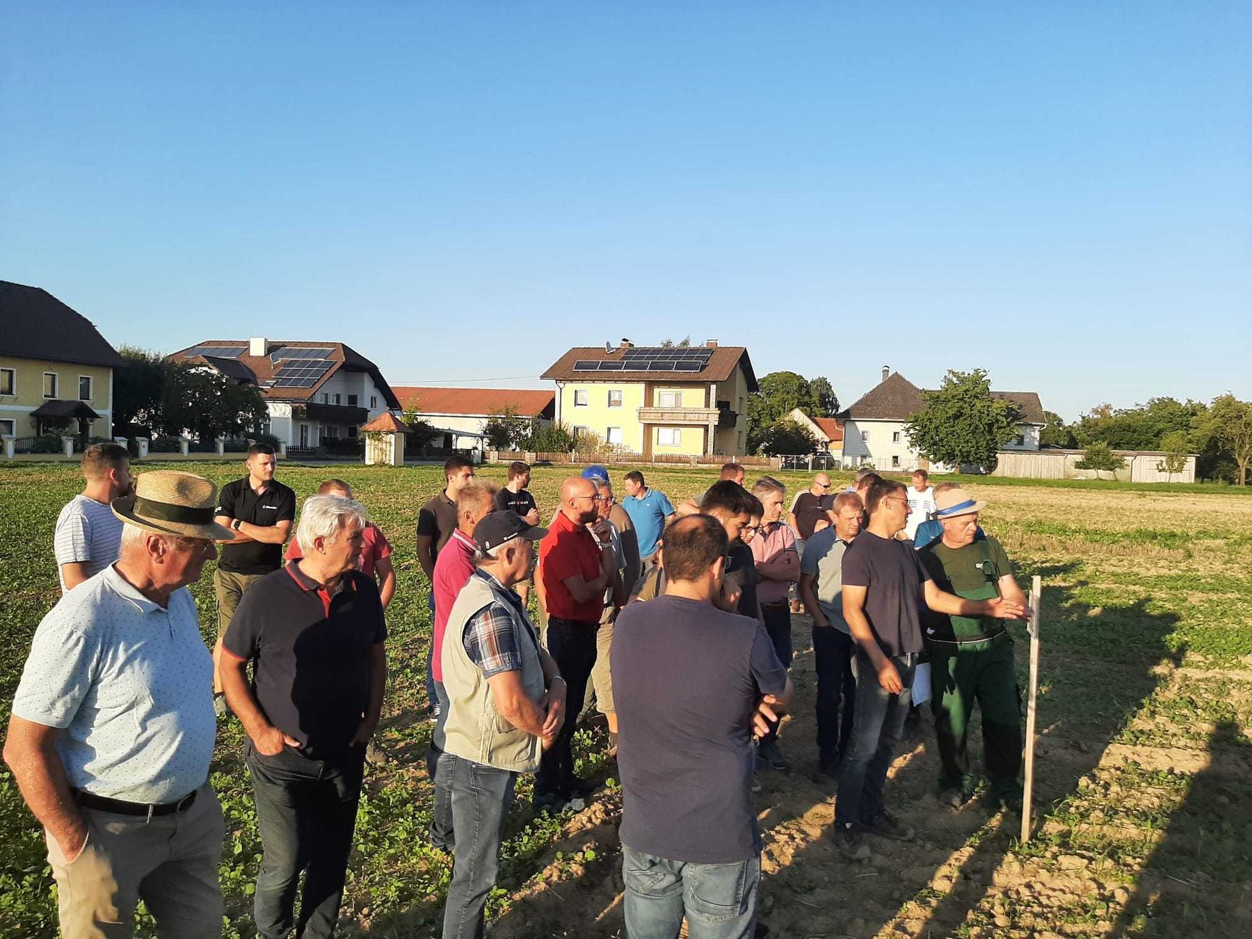 Feldbegehung des Arbeitskreises "BWS" Traun-Alm-Nord am Betrieb Kastenhuber, Bad Wimsbach-Neydharting, 26. August 2025