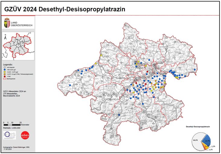GZÜV 2024 Desethyl-Desisopropylatrazin.jpg © Land OÖ