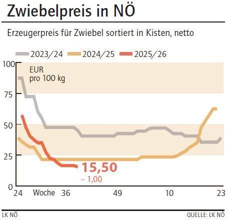 Grafik Zwiebelpreis 39_2025.jpg © LK NÖ