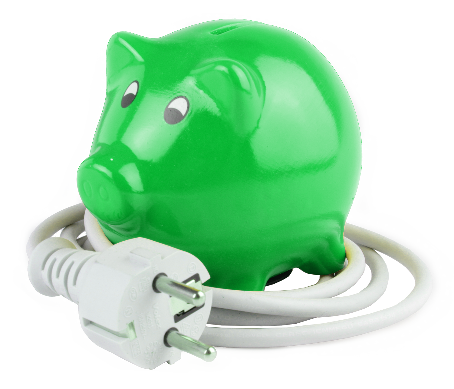 Sparschwein mit Stromkabel © atelierk – stock.adobe.com