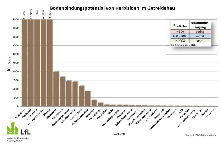 Bodenbindungspotenzial von Herbiziden im Getreidebau.jpg © Gehring, LfL Bayern