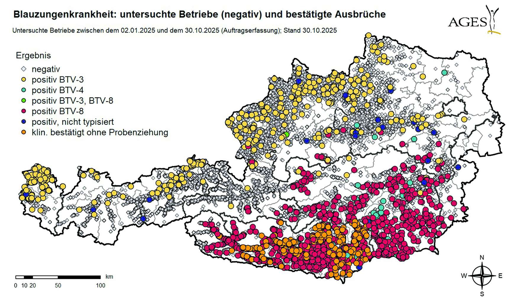 BVT-Überwachung Stand 30.10.2025.jpg © AGES