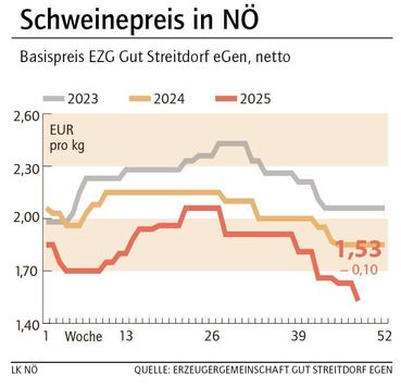 Grafik Schweinepreis 48_2025.jpg © LK NÖ