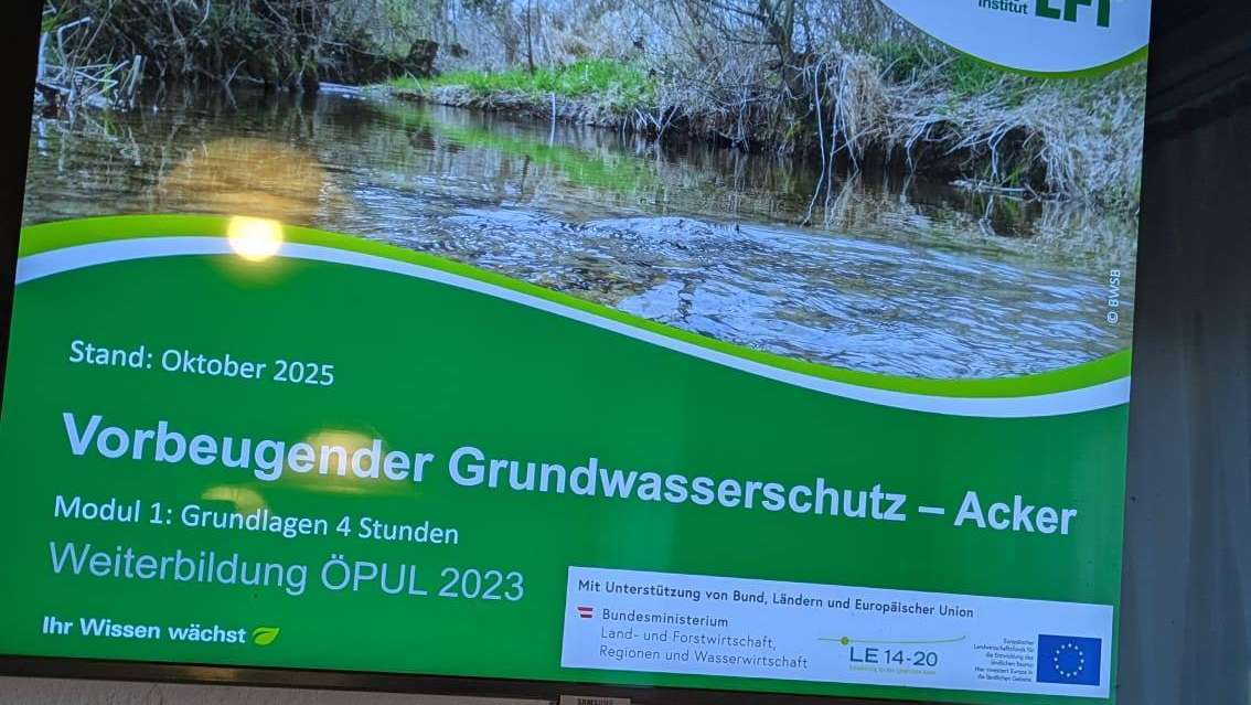 Weiterbildung im ÖPUL "Vorbeugender Grundwasserschutz - Acker", Mitterkirchen 26. Jänner 2026
