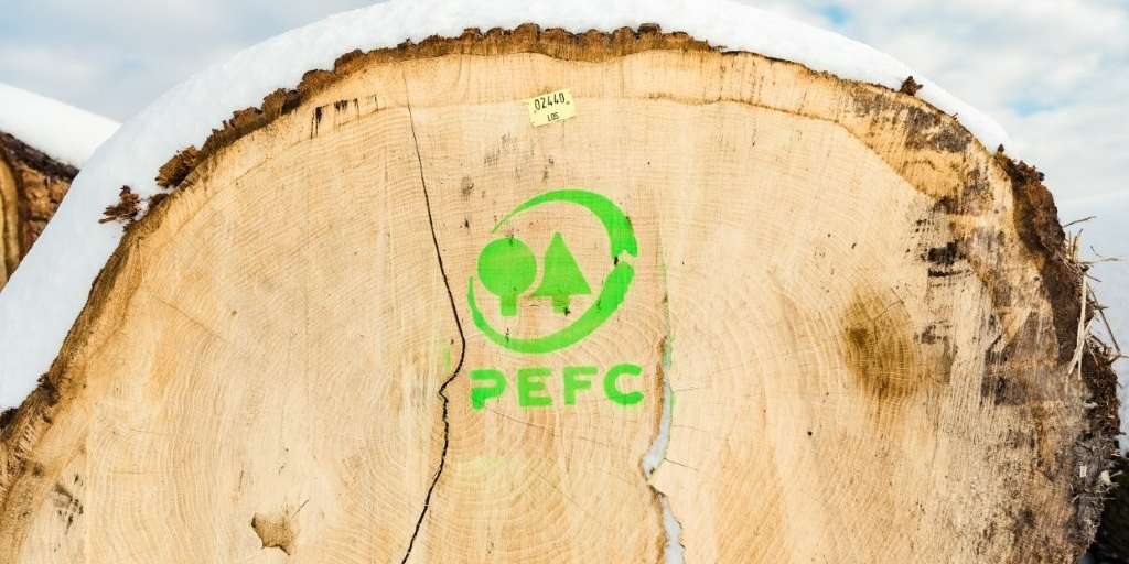 Baumstamm mit PEFC Logo.jpg © Georg Pomaßl/LK Niederösterreich