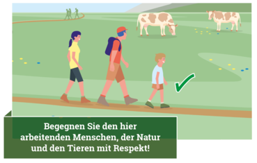 10_Alm_Verhaltensregel_10 © Illustration: Andreas Rampitsch