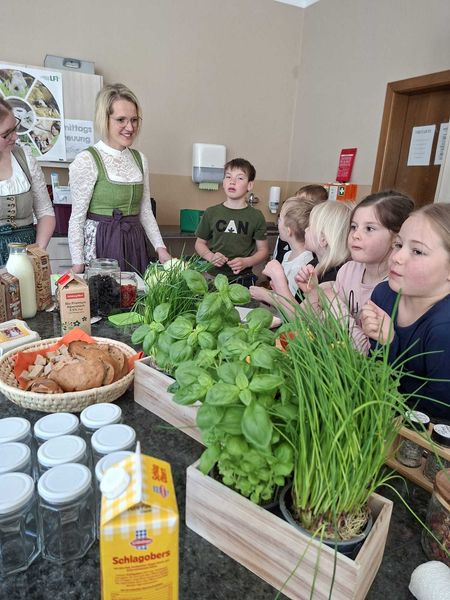 Beim Zubereiten der gesunden Jause waren alle mit großem Eifer dabei.jpg Beim Zubereiten der gesunden Jause waren alle mit großem Eifer dabei.jpg