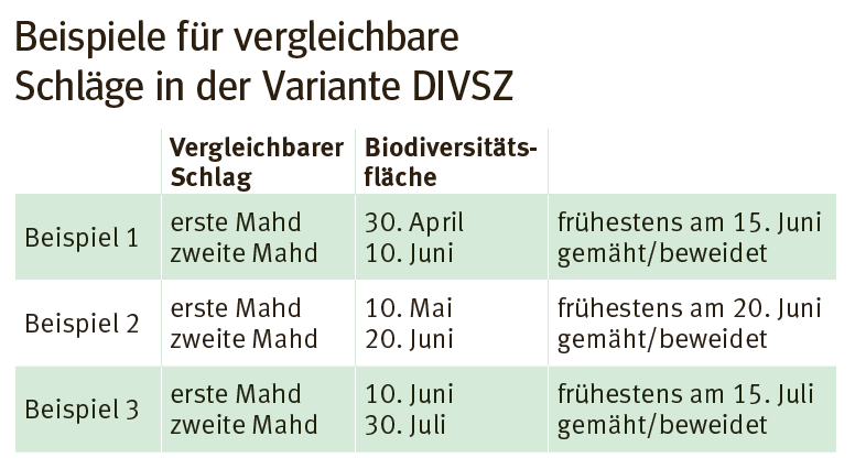 Beispiele für vergleichbare Schläge in der Variante DIVSZ.png © LK Kärnten
