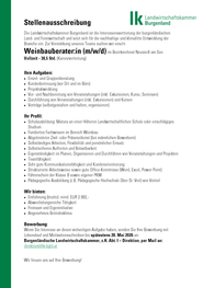 Stellenausschreibung Weinbauberater Bezirksreferat Neusiedl.png © Archiv