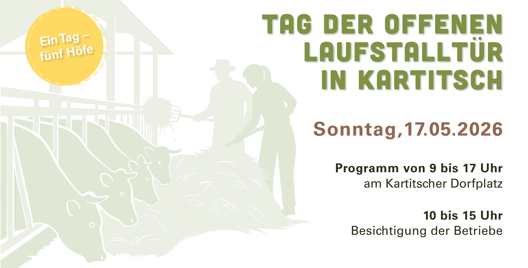 Tag der offenen Laufstalltür in Kartitsch © LK Tirol; Creative_Vectors/Ananta – stock.adobe.com