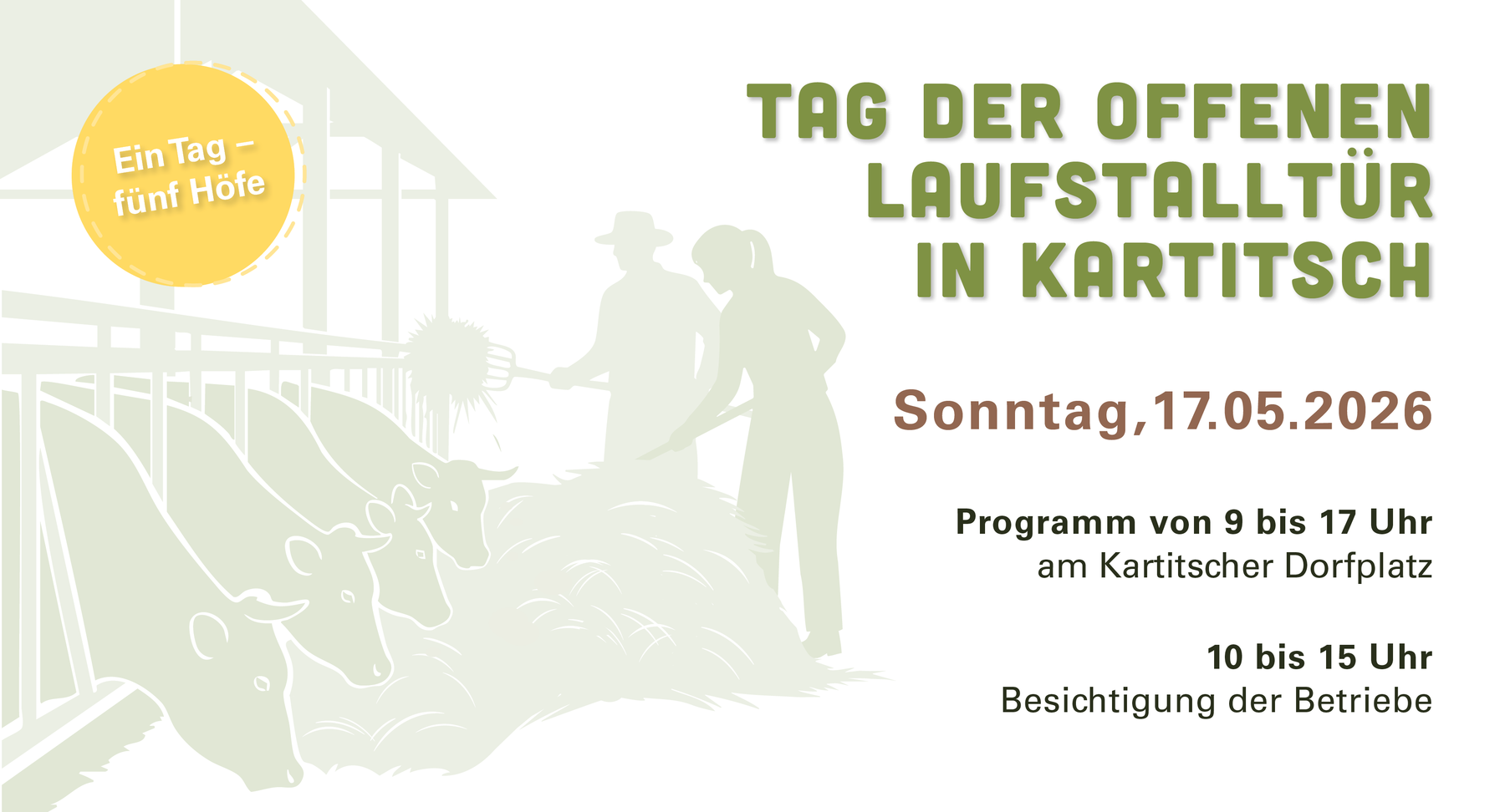 Tag der offenen Laufstalltür in Kartitsch © LK Tirol; Creative_Vectors/Ananta – stock.adobe.com