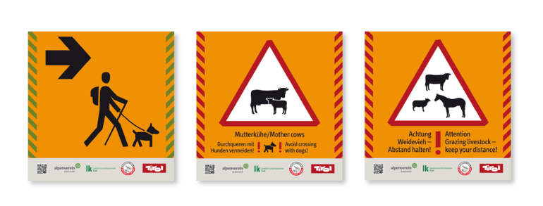 Hinweis- und Warntafeln Almsicherheit © LK Tirol