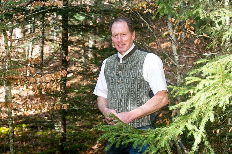 Josef Moosbrugger im Wald © LK Vbg