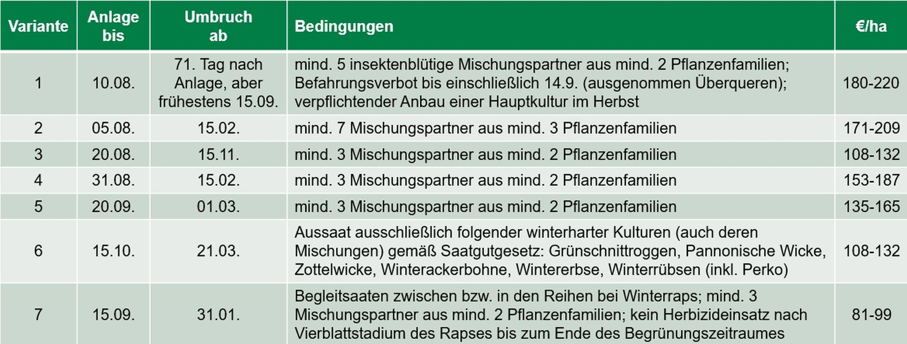 Begrünungsvarianten im Überblick.jpg © LK OÖ/Mandl