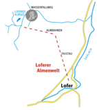 Wegverlauf Loferer Alm.png © Grafik LK Salzburg