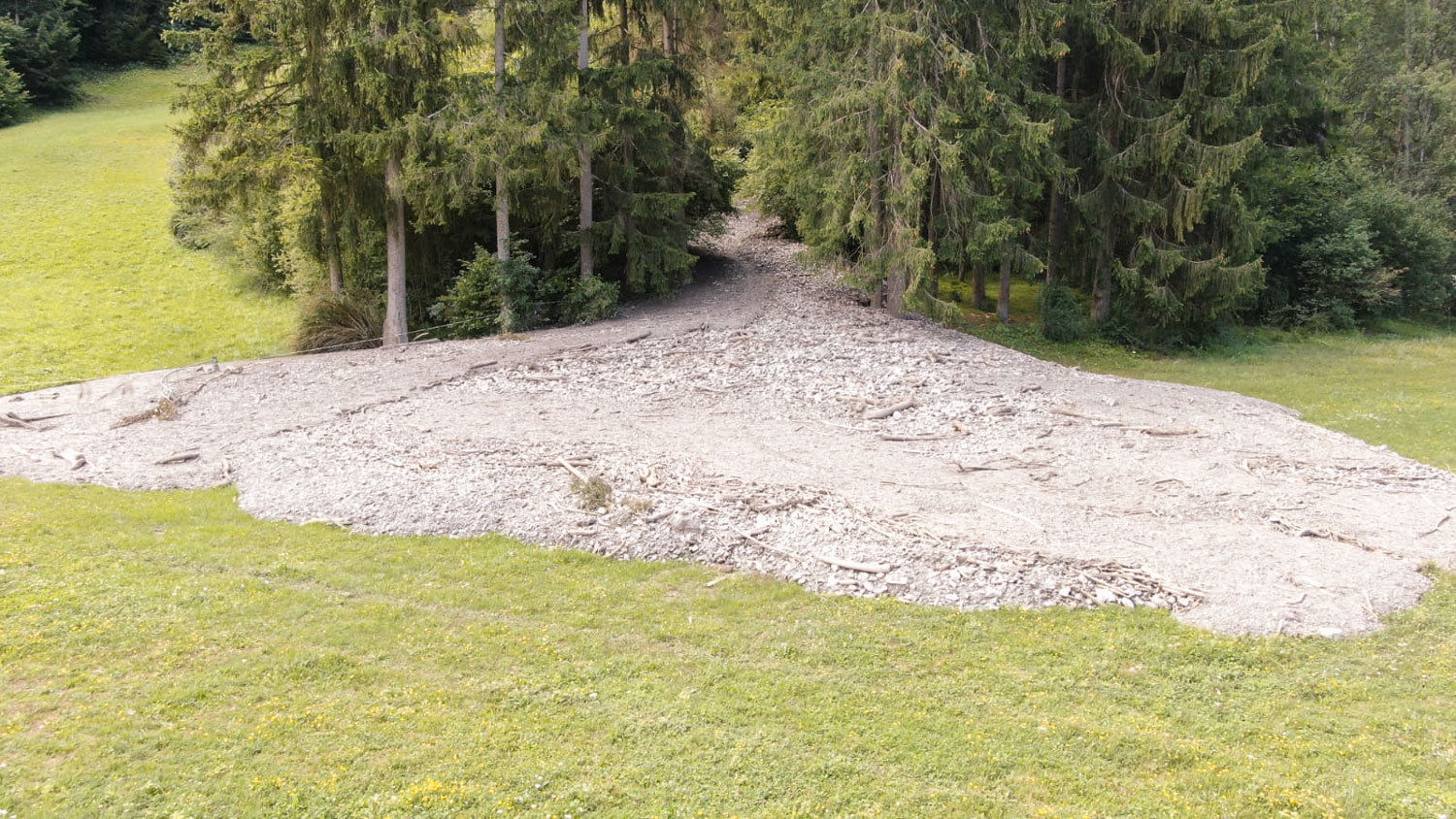 Murenabgang im Hang © LK Tirol/Hagelversicherung