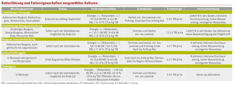 Tabelle-Kulturführung © LK Steiermark