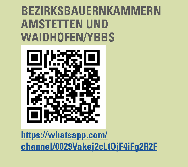 WhatsApp-Kanal_AM-WY_QR-Code mit Text und Link.png © LK NÖ